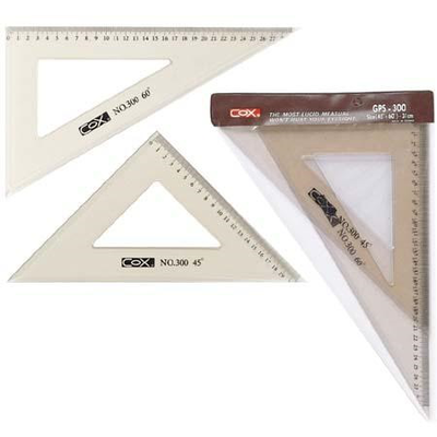 Cox triangle set 45+60 21cm, , medium