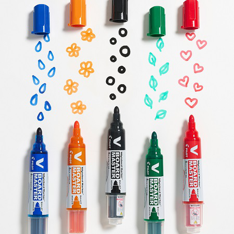 Pilot board master whiteboard marker red, , medium-null