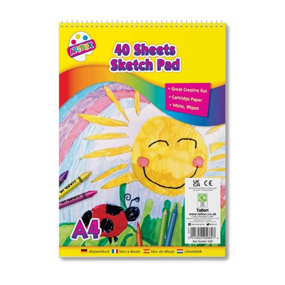 Spiral sketch pad 90gr a4 40sheets, , medium