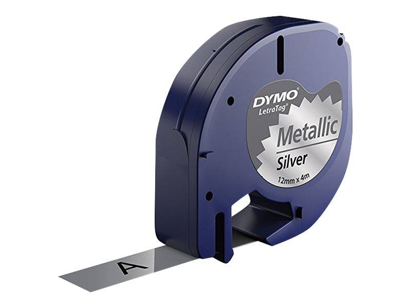 Dymo letratag starter pack / white, silver, yellow / roll (1.2 cm x 4 m) 3 roll(s) label tape kit / for letratag qx50, xr, , medium-null