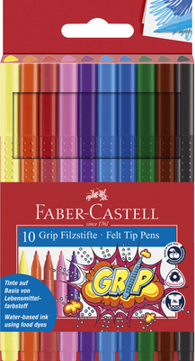 Faber castell 155310 grip colour marker 10pcs, , medium