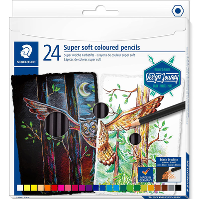 Staedtler 24 super soft coloured pencils, , medium