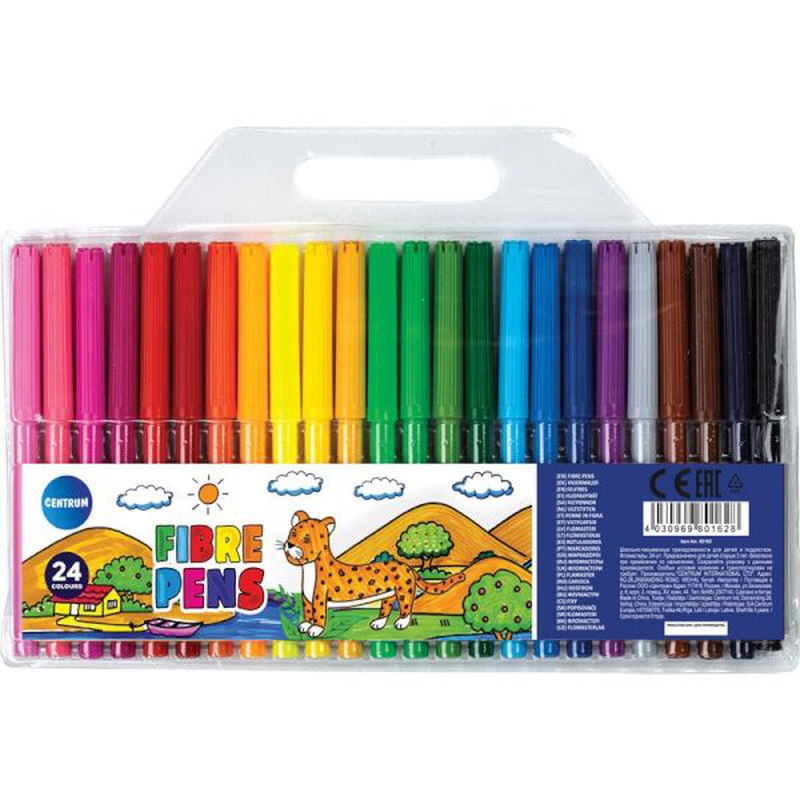 Fibre pens 24col. Zoo, , medium-null