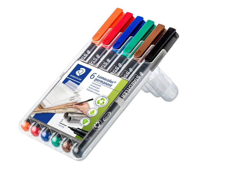 Staedtler lumocolor 313 / marker / permanent / 0.4 mm / superfine (pack of 6), , medium-null