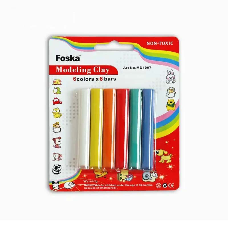 Modeling clay 6 colors 70gr - foska, , medium-null
