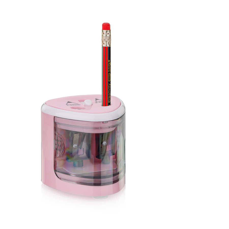 Peach electric universal sharpener for all pencils, po102, pink, , medium-null