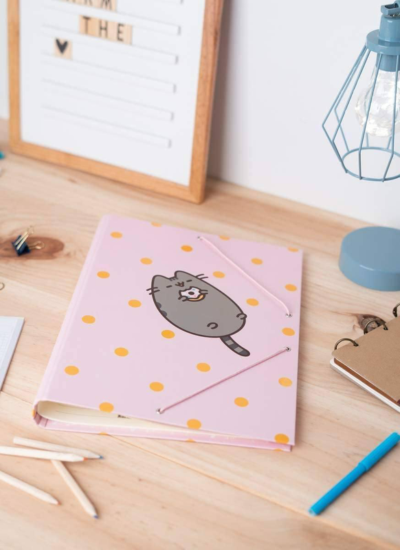 Pusheen elasticated filing folder, rose collection-null