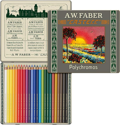 Faber castell colour pencils polychromos tin of 24 limited edition, , medium