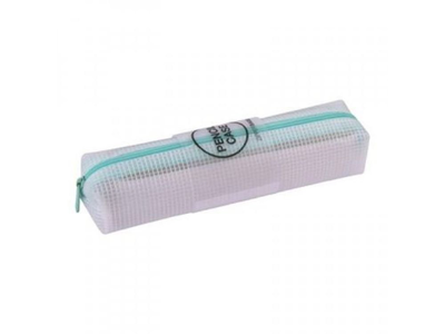Zpper square pencil case, Turquoise, medium