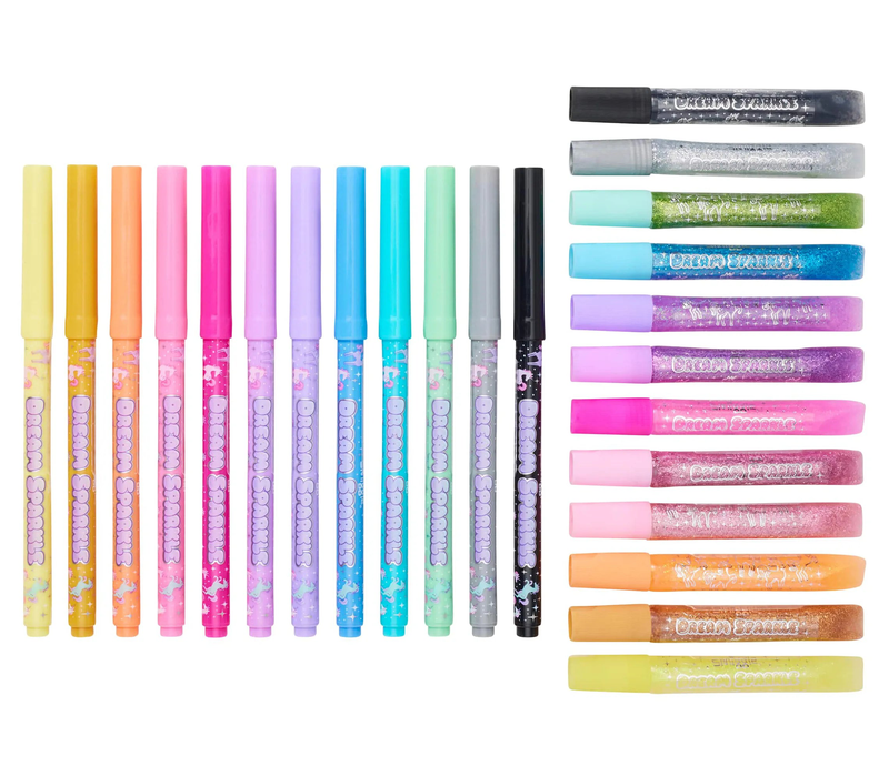 Smiggle dream sparkle colour and sparkle scented markers pack, , medium-null