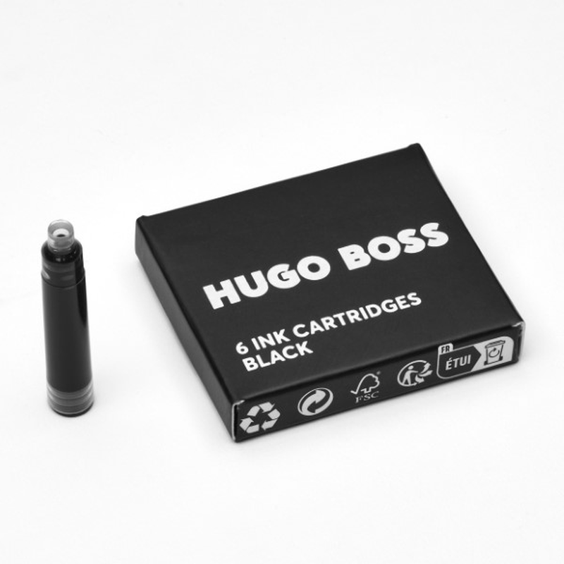 Hugo Boss 6 refills fountain pen - black, , medium-null
