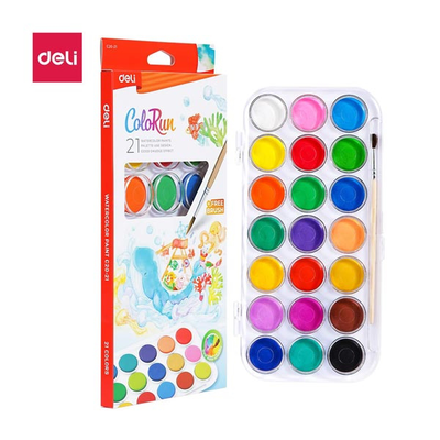 Watercolors με πινέλο - 21 τεμάχια deli, , medium