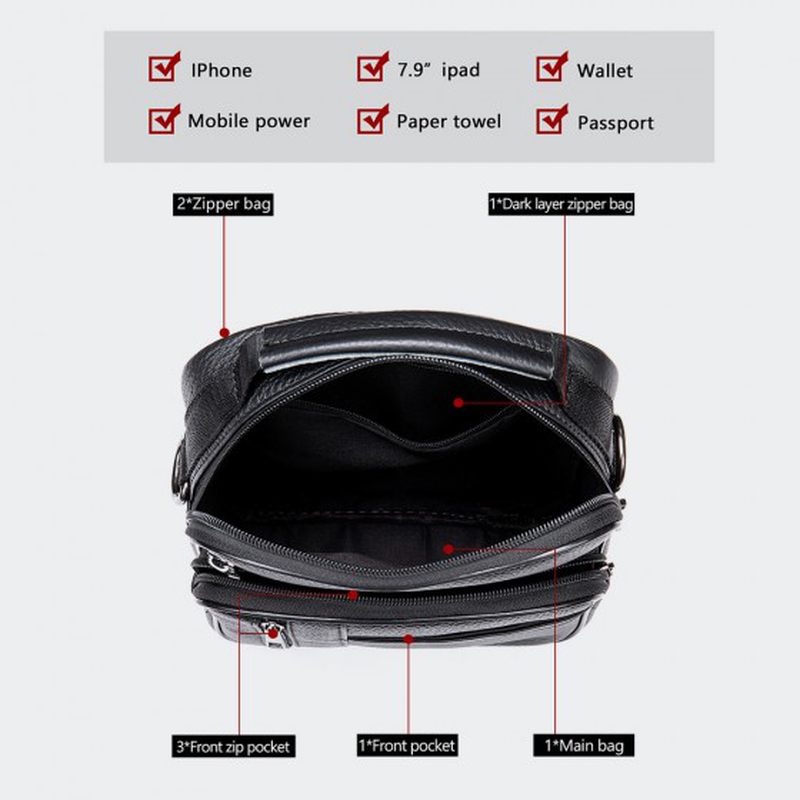 Product image: Urban edge monaco leather crossbody bag black-null