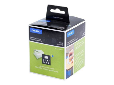 Dymo labelwriter / address labels / paper / permanent adhesive / white / 36 x 89 mm 520 label(s) (2 roll(s) x 260) / for dymo labelwriter 300, 400, 450, 4xl, , medium