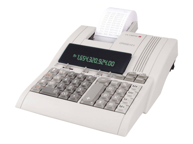 Olympia cpd 3212 s - printing calculator - vfd - 12 digits - ac adapter, , medium-null