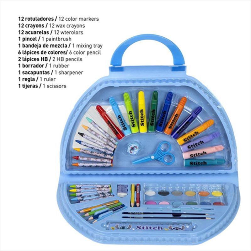 Stitch colouring set 50 pieces 2700000817, , medium-null