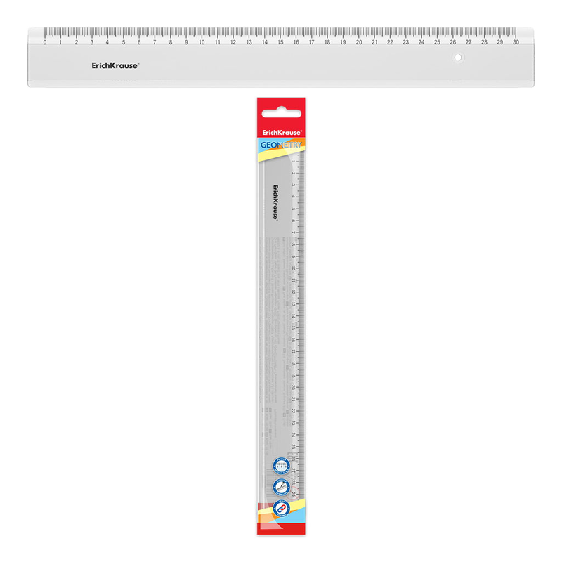 Erichkrause ruler clear 30cm 49520, , medium-null