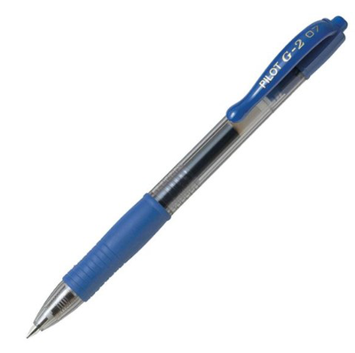 Pilot pen g2 07 gel blue bl-g2-7-l, Blue, medium
