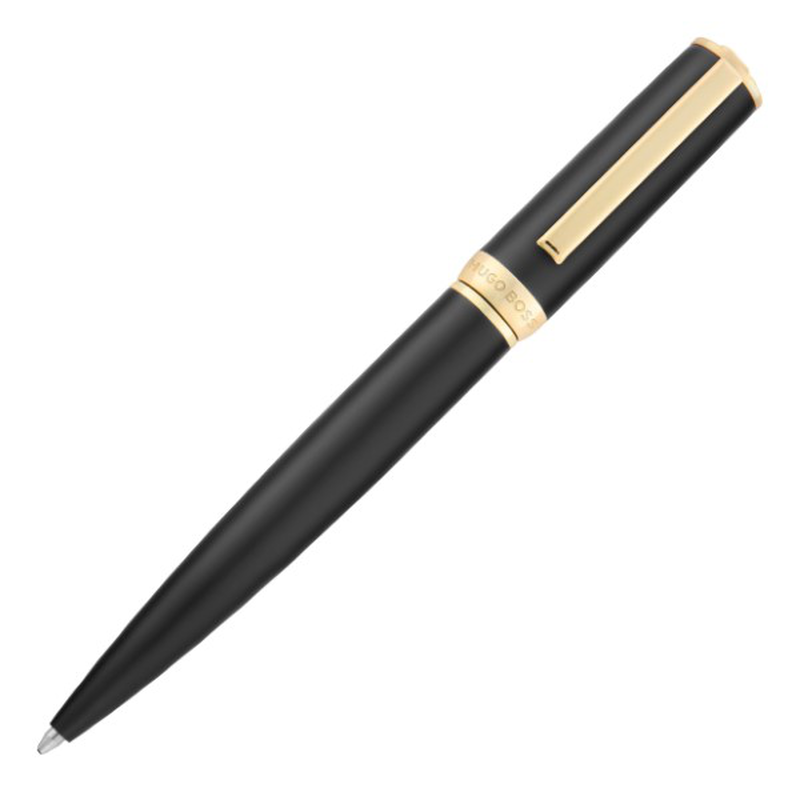 Hugo Boss ballpoint pen arche double b black & gold, , medium-null