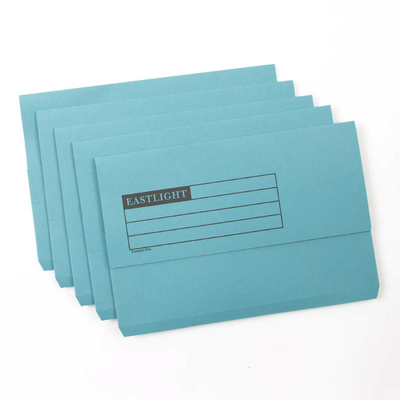 Eastlight document wallet foolscap blue 100% recycled paper, , medium