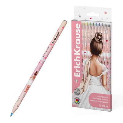 Erichkrause color pencils pointes ballerina (12 colors) 61808, , medium