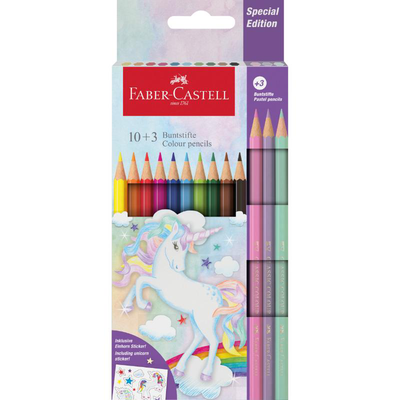Faber castell κλασικα χρωματιστα μολυβια unicorn 3tmx, , medium