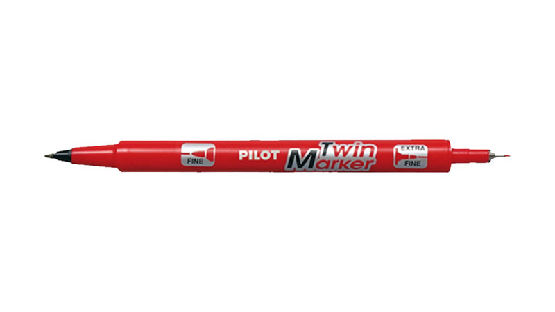 Pilot twin marker extra fine / fine tip red-null