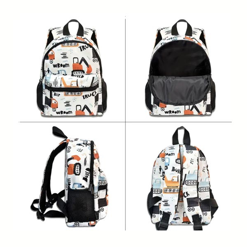 Τσάντα πλάτης με σχέδιο φορτηγάκια, , medium-null