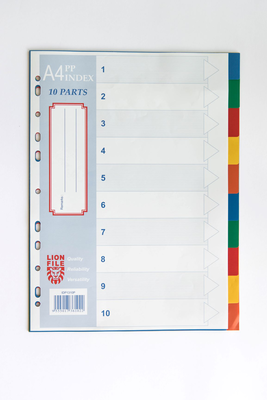 Lion divider a4 plastic 10 parts