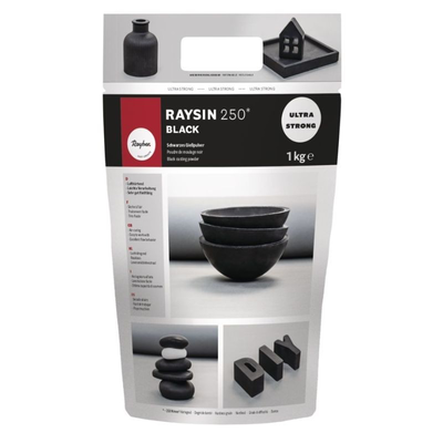 Casting powder raysin 250 1kg black, Black, medium