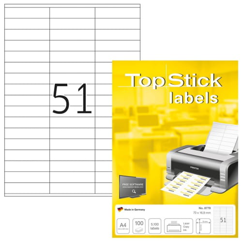 Topstick computer labels 70x16.9 top-8779, , medium-null
