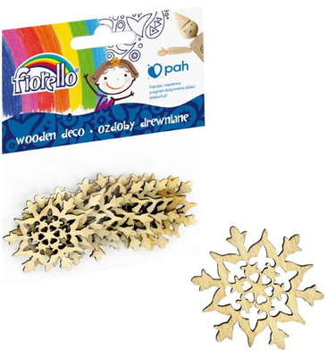 Wooden deco gr-wd059 snowflake 40mm, 10pcs., , medium