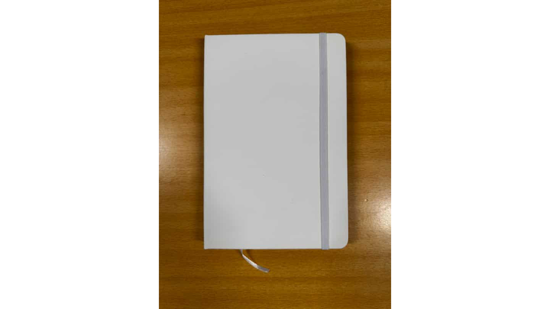 Executive notebook 100 sheets hard cover a5 white, , medium-null