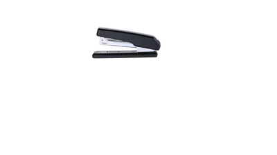 Deli stapler half strip 25 sheets black, Black, medium