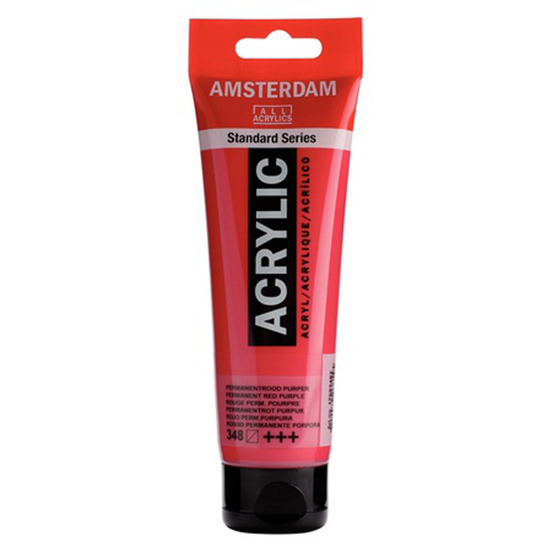 Amsterdam acrylic 120ml permanent red purple 348, , medium-null