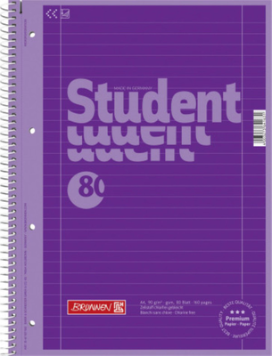 Brunnen a4 refill pad a4 squared purple, , medium