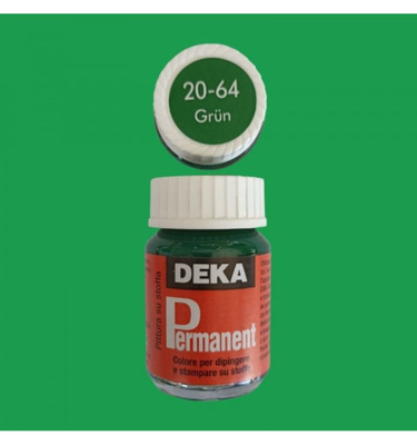 Deka permanent fabric paint 25 ml green 2064, , medium