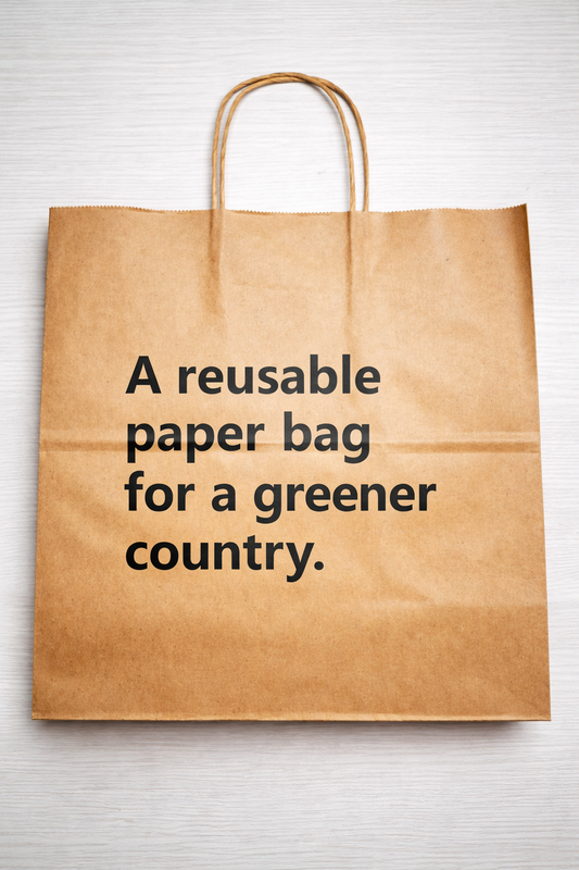Paper bag with handle 75G recycled paper-null