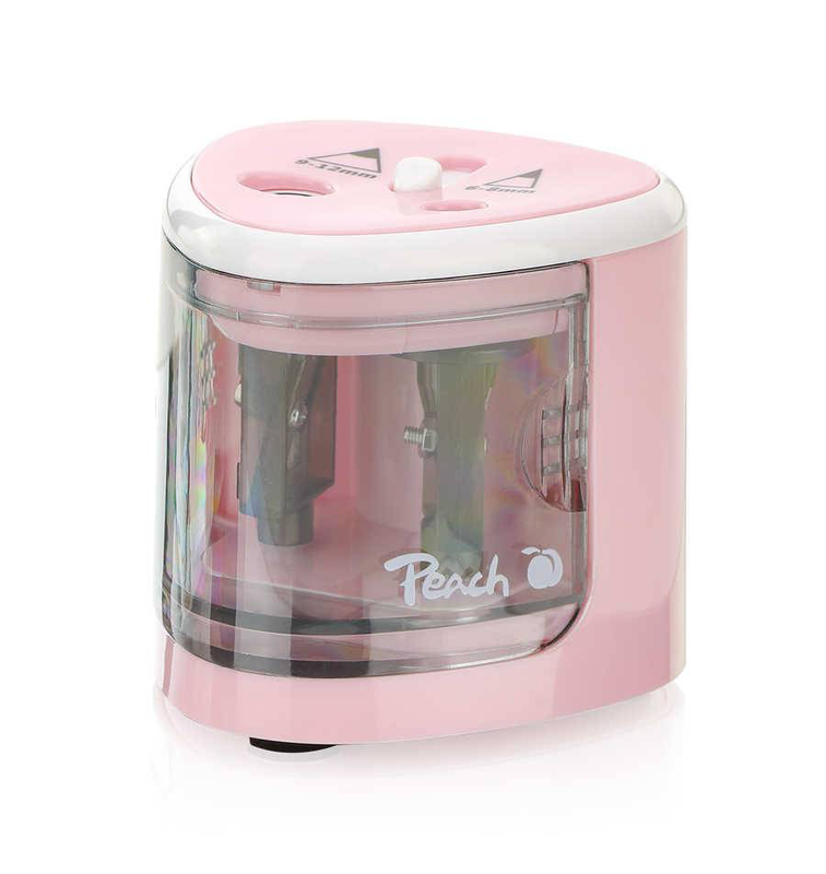 Peach electric universal sharpener for all pencils, po102, pink, , medium-null