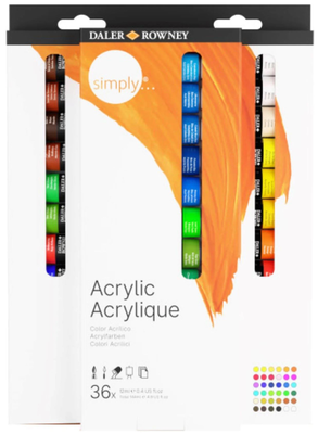 Simply acrylic set 36*12ml, , medium