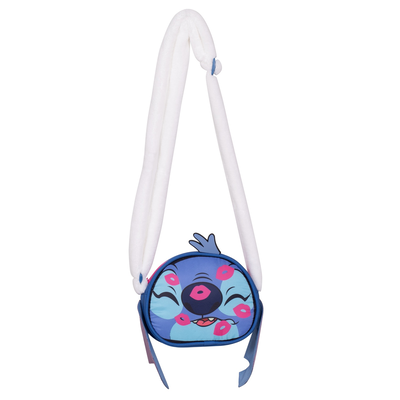 Lilo & stitch shoulder bag, Blue With Pink Zip, medium