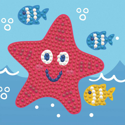 Diamond dotz happy star fish - framed kit 9.5*9.5 cm, , medium