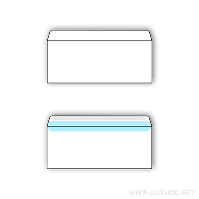 Tto white envelopes 110 x 230 without window 1000 pcs 400285, , medium
