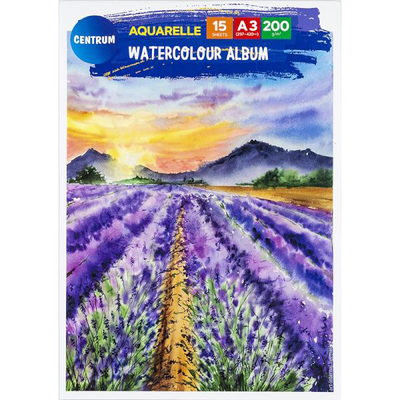 Watercolor drawing album a3 15sh. 200g, , medium