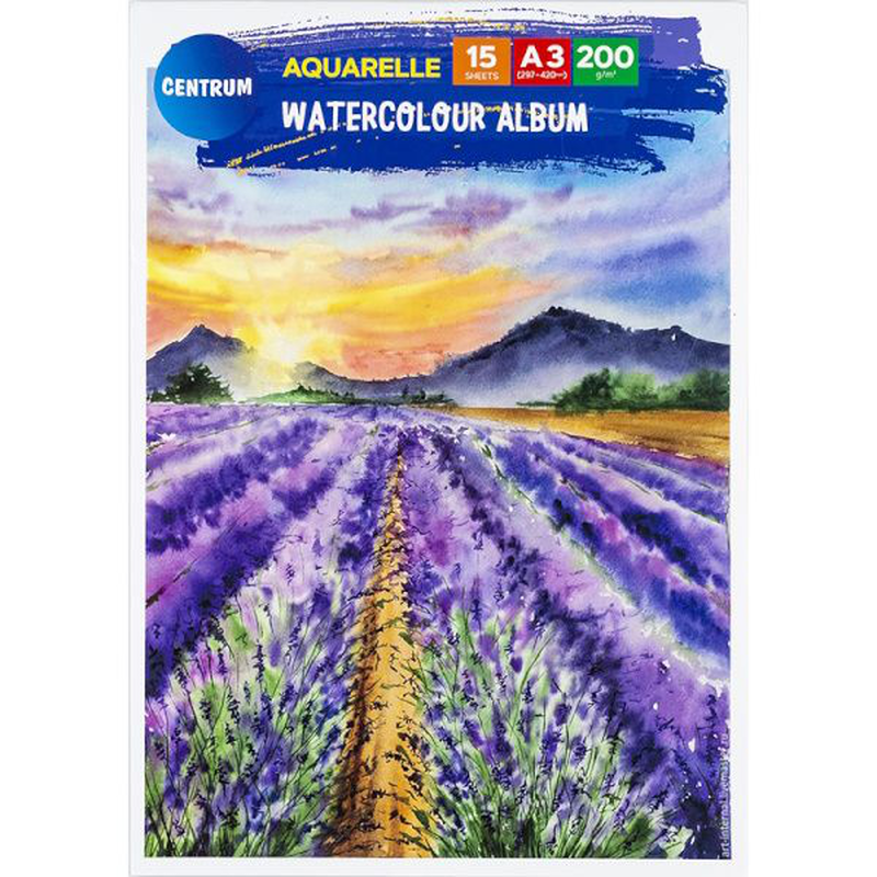 Watercolor drawing album a3 15sh. 200g, , medium-null