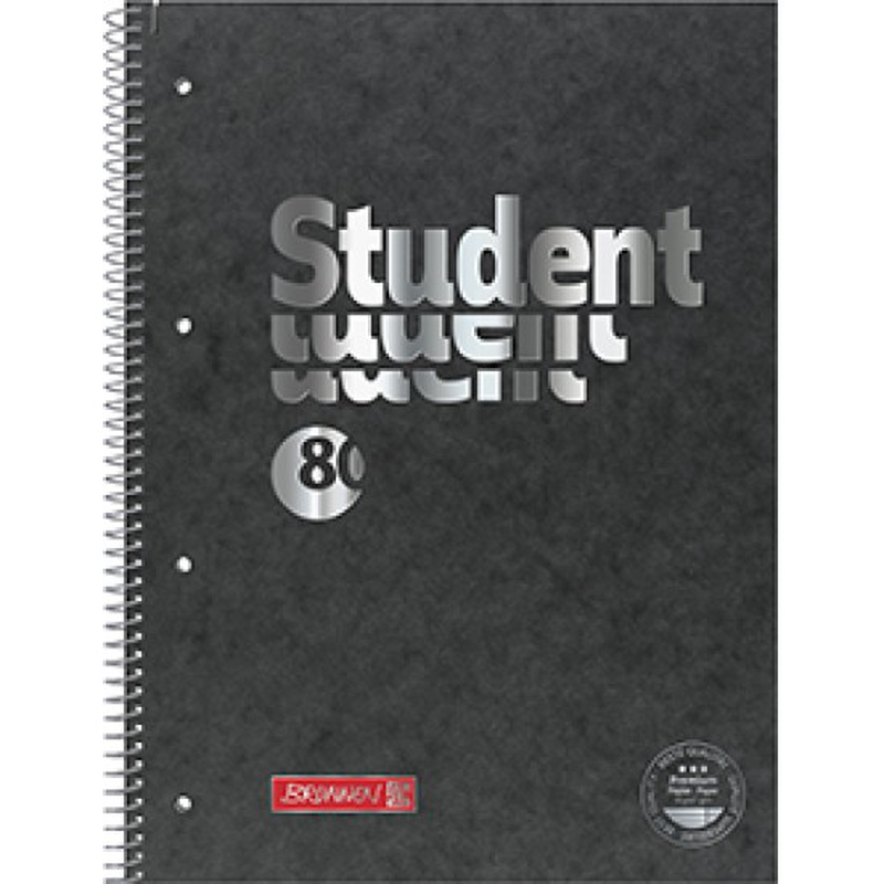 Brunnen student a4 spiral refil pad ruled 80gsm 80p chipboa, , medium-null