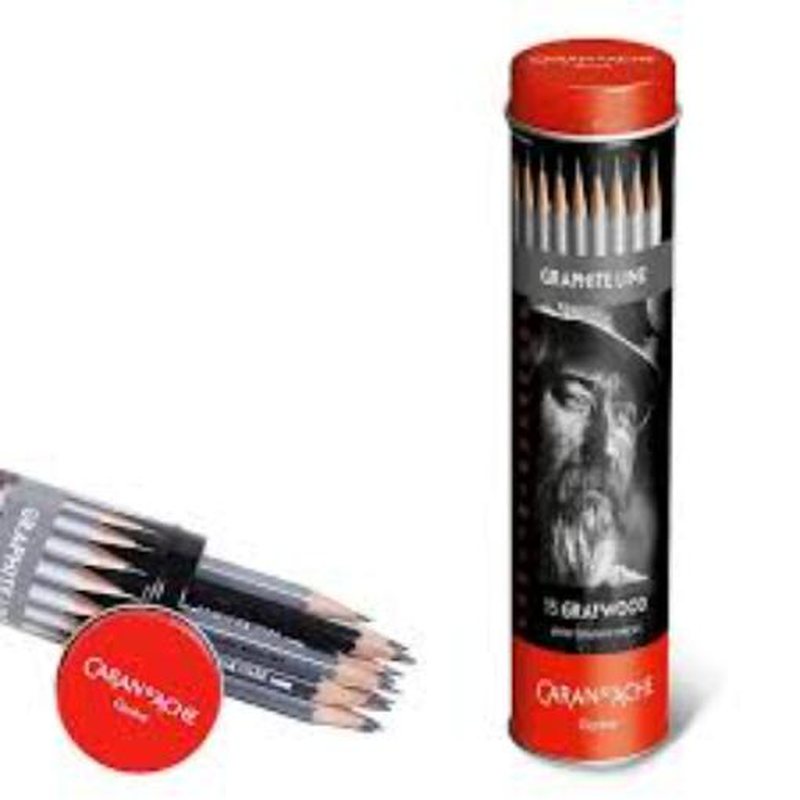 Product image: Caran d'ache grafwood 15 piece round tube set, , medium-null