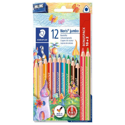 Staedtler noris® 128 jumbo coloured pencil 10+2 bonus pack, , medium