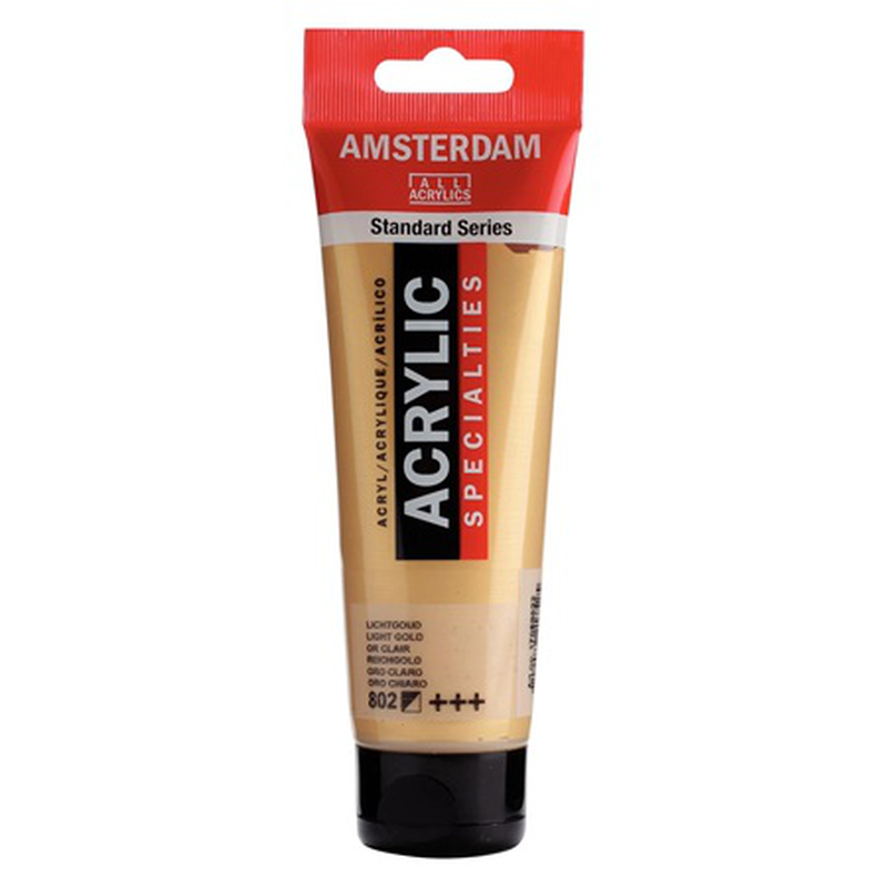 Amsterdam acrylic 120ml light gold 802, , medium-null