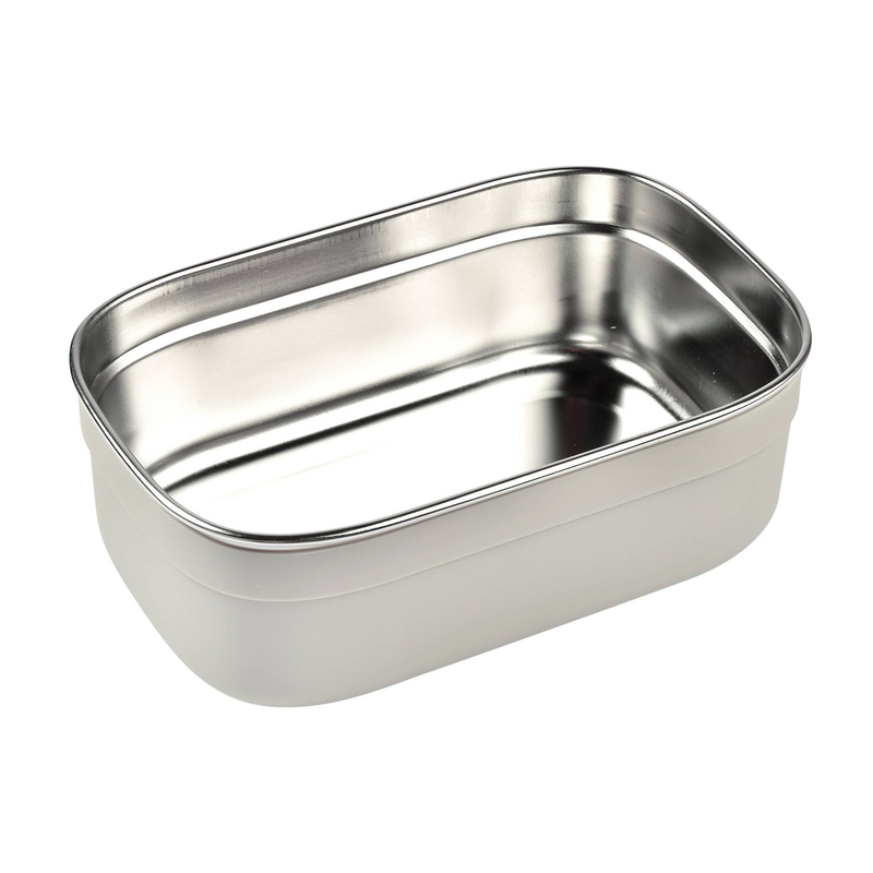 Beaba stainless steel lunch box - velvet grey/baltic blue, , medium-null